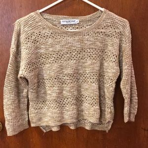 Distressed cropped sweater